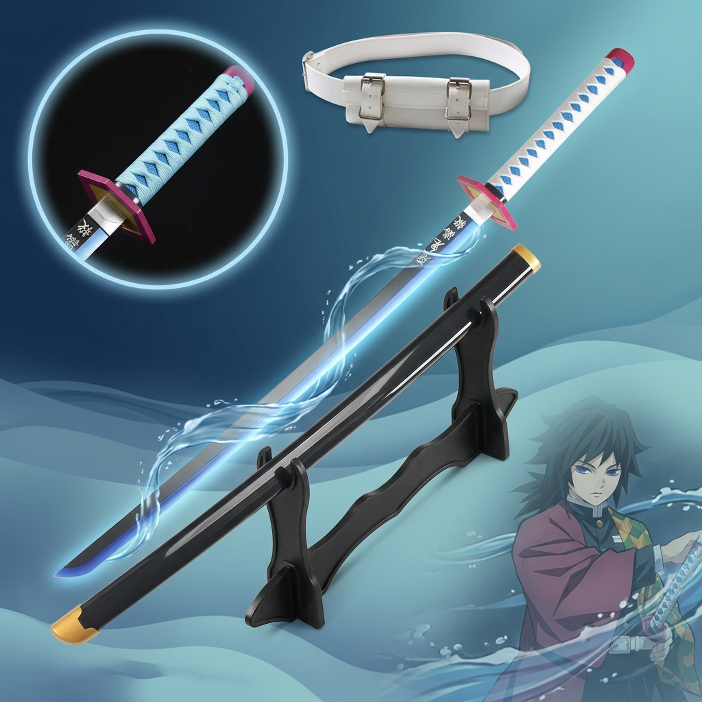 LED Katana Sword With Stand — Demon Slayer Anime Cosplay Prop