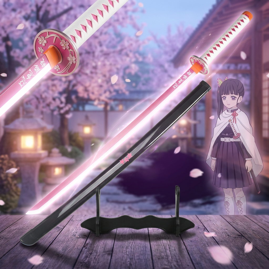 LED Katana Sword With Stand — Demon Slayer Anime Cosplay Prop
