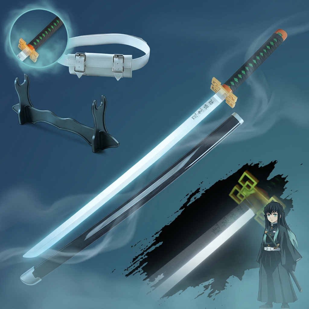 LED Katana Sword With Stand — Demon Slayer Anime Cosplay Prop